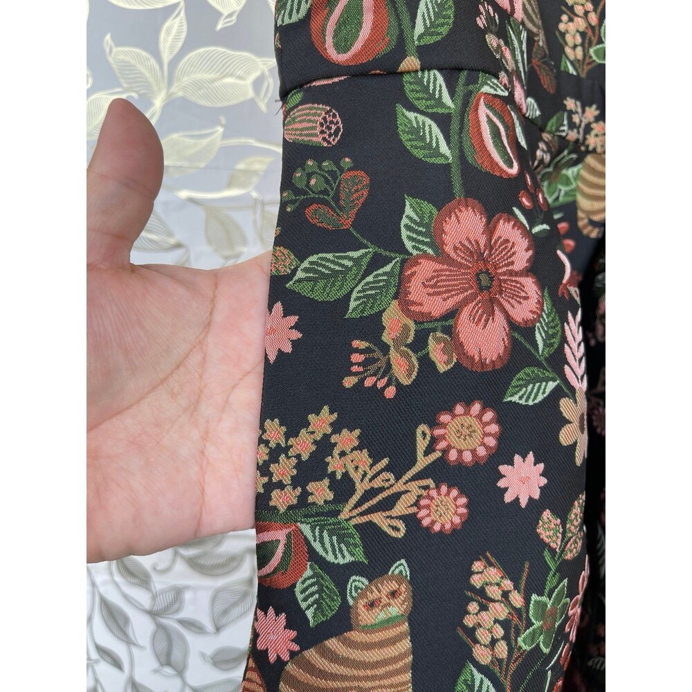ModCloth Retired Tapestry Cat Floral Brocade Dress 12 Whimsigoth NWT - Picture 5 of 12